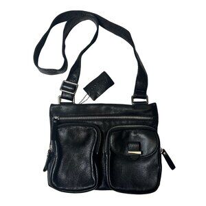 Danier Black Leather Crossbody Bag – Classic & Versatile